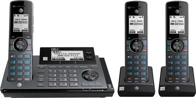 Alt view image 4 of 16 - ATT ATT-CLP99387 3 HANDSET CONNECT TO CELL WTIH ITAD