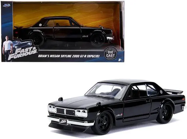 Alt view image 2 of 5 - Brian's Nissan Skyline 2000 GT-R (KPGC10) Black "Fast & Furious" Movie 1/32 Diecast Model Car by Jada
