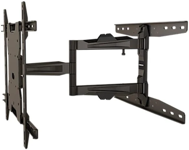 Alt view image 4 of 6 - World's thinnest articulating arm for 13" to 65" screens with double stud wall plate for attaching to two studs on 16" and 20" centers