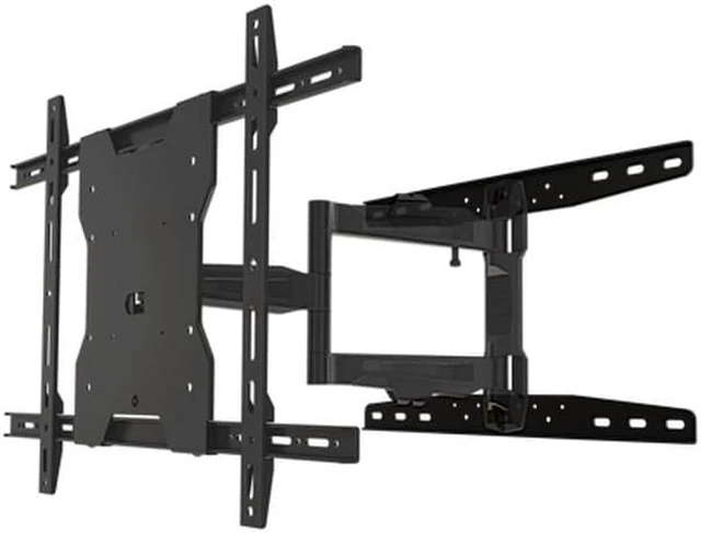 Main image of World's thinnest articulating arm for 13" to 65" screens with double stud wall plate for attaching to two studs on 16" and 20" centers