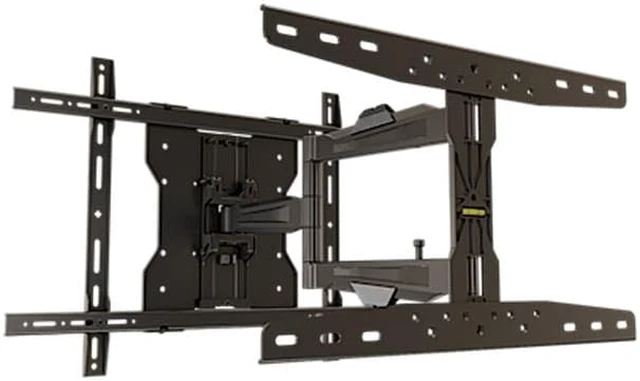 Alt view image 2 of 6 - World's thinnest articulating arm for 13" to 65" screens with double stud wall plate for attaching to two studs on 16" and 20" centers