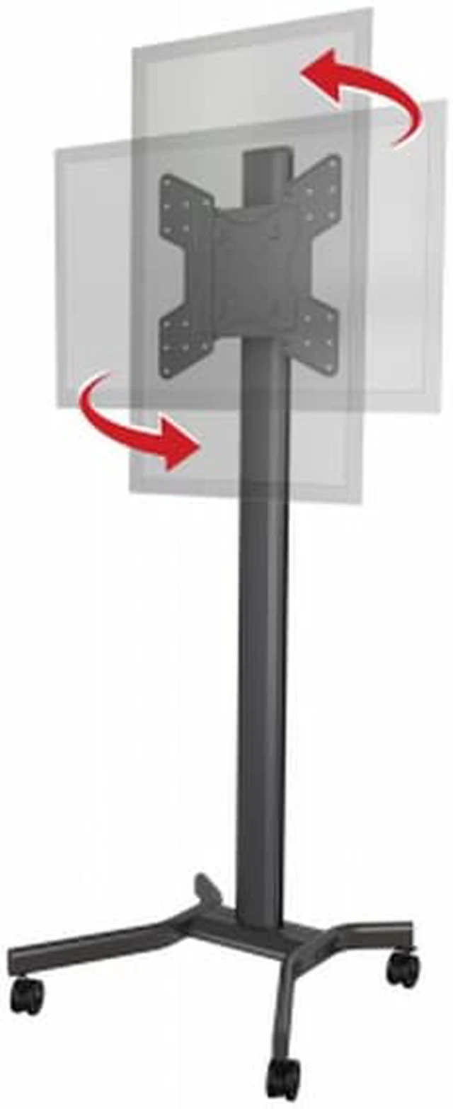 Main image of VESA 400 cart with post-installation Landscape to Portrait rotation.