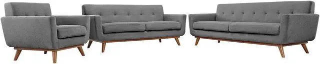 Main image of Engage Sofa Loveseat and Armchair Set of 3 - Expectation Gray