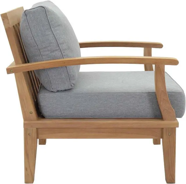 Alt view image 5 of 6 - Marina 4 Piece Outdoor Patio Teak Set - Natural Gray