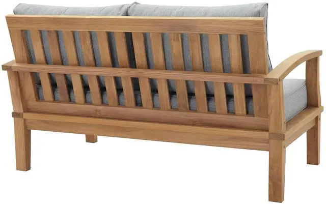 Alt view image 3 of 6 - Marina 3 Piece Outdoor Patio Teak Set - Natural Gray