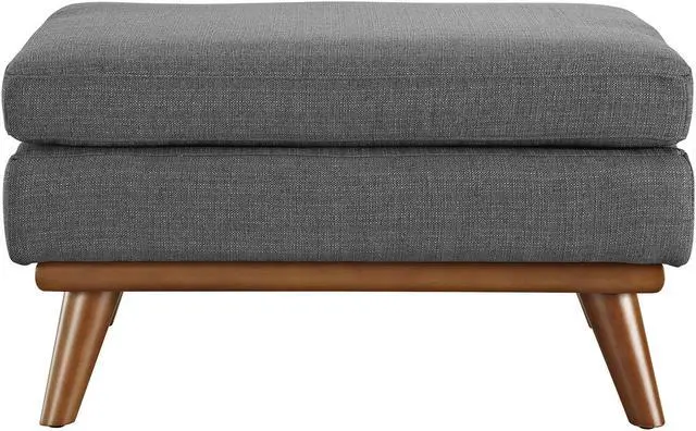 Alt view image 3 of 4 - Engage Upholstered Fabric Ottoman - Gray