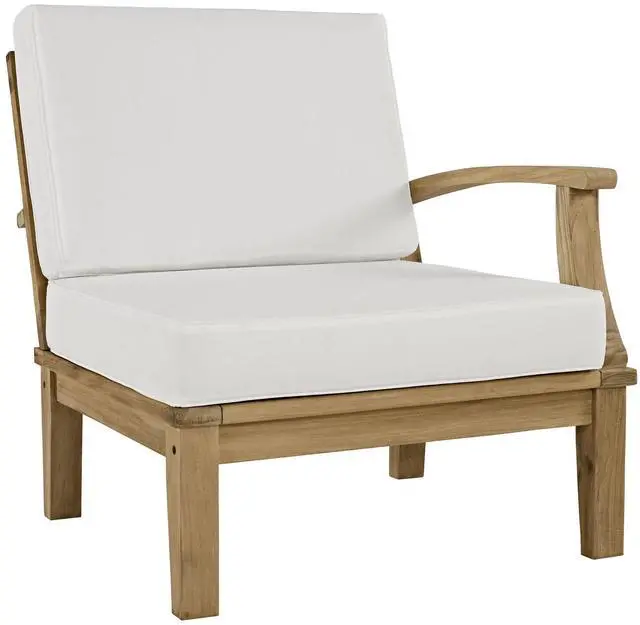 Alt view image 5 of 6 - Marina 5 Piece Outdoor Patio Teak Set - Natural White