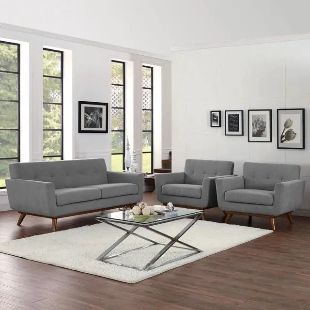 Alt view image 6 of 6 - Engage Armchairs and Loveseat Set of 3 - Expectation Gray