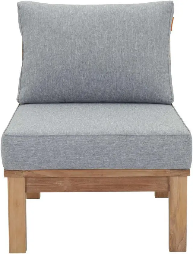 Alt view image 4 of 6 - Marina Armless Outdoor Patio Teak Sofa - Natural Gray