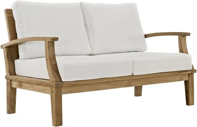 Alt view image 4 of 6 - Marina 3 Piece Outdoor Patio Teak Set - Natural White
