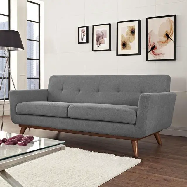 Alt view image 4 of 4 - Engage Upholstered Fabric Loveseat - Expectation Gray