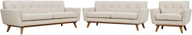 Main image of Engage Sofa Loveseat and Armchair Set of 3 - Beige