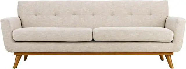 Main image of Engage Upholstered Fabric Sofa - Beige
