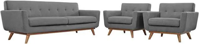 Main image of Engage Armchairs and Sofa Set of 3 - Expectation Gray