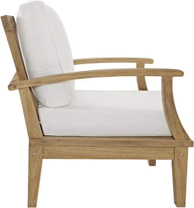 Alt view image 3 of 6 - Marina 3 Piece Outdoor Patio Teak Set - Natural White