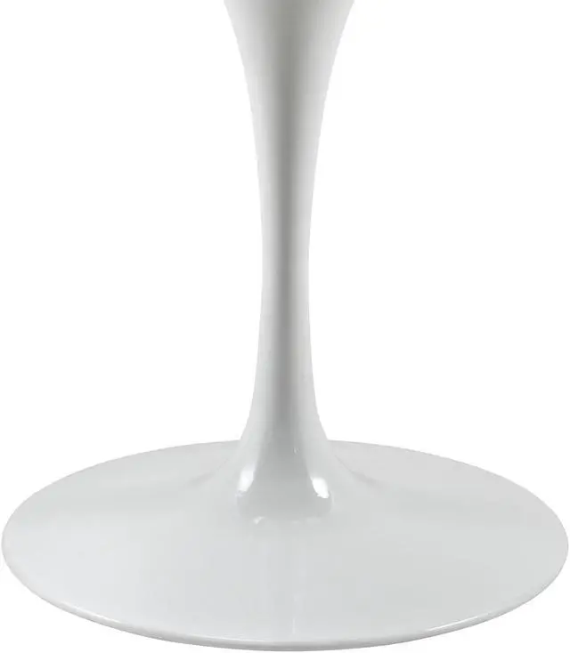 Alt view image 3 of 4 - Lippa 47" Round Artificial Marble Dining Table - White