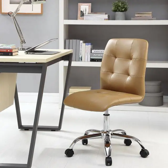 Alt view image 4 of 4 - Prim Armless Mid Back Office Chair - Tan