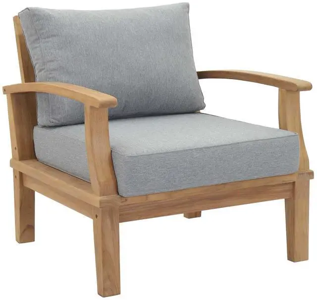 Alt view image 4 of 6 - Marina 3 Piece Outdoor Patio Teak Set - Natural Gray