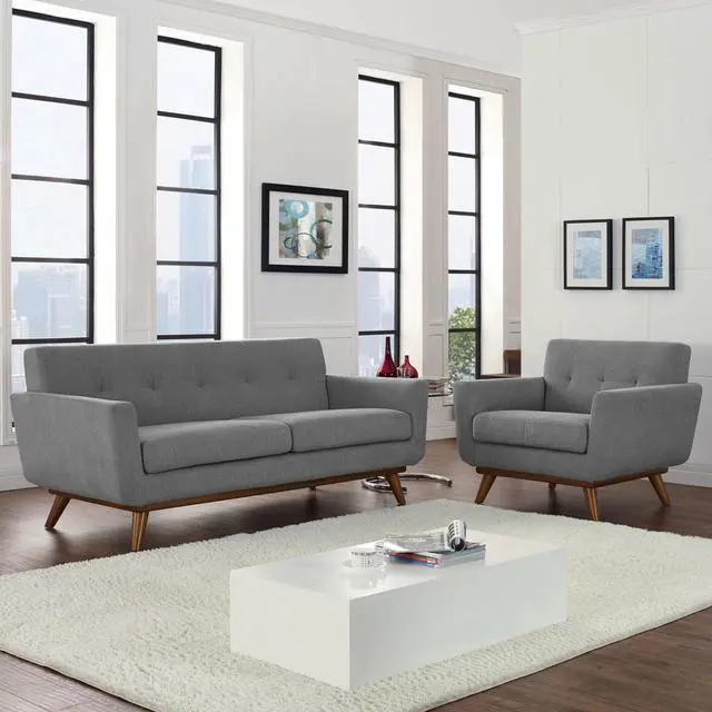Alt view image 6 of 6 - Engage Armchair and Loveseat Set of 2 - Expectation Gray