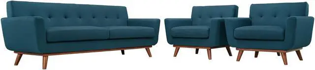 Main image of Engage Armchairs and Sofa Set of 3 - Azure