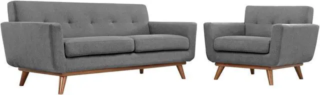 Main image of Engage Armchair and Loveseat Set of 2 - Expectation Gray