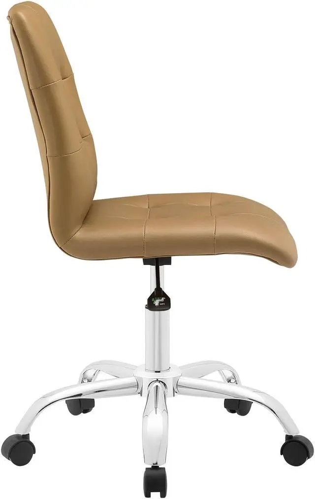 Alt view image 2 of 4 - Prim Armless Mid Back Office Chair - Tan