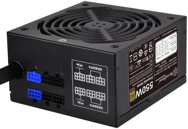 Alt view image 3 of 14 - silverstone technology 550 watt semi-modular 80 plus gold computer power supply psu et550-hg