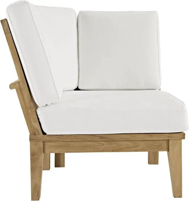 Alt view image 2 of 4 - Marina Outdoor Patio Teak Corner Sofa - Natural White