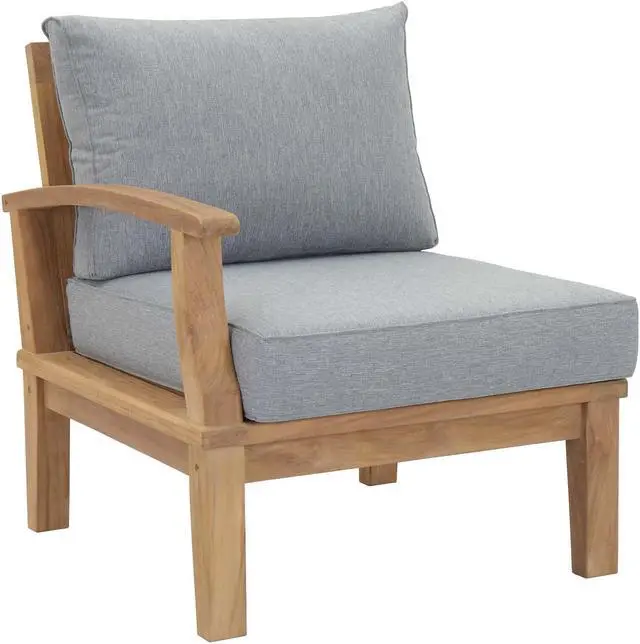 Alt view image 4 of 6 - Marina 7 Piece Outdoor Patio Teak Set - Natural Gray