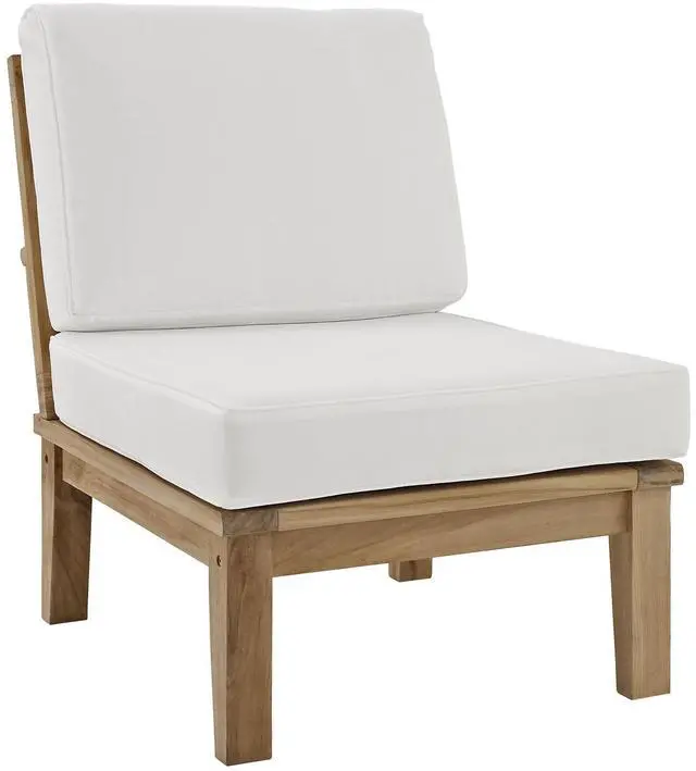 Alt view image 2 of 6 - Marina 5 Piece Outdoor Patio Teak Set - Natural White