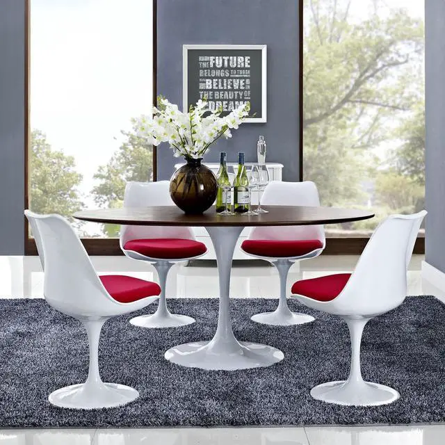 Alt view image 4 of 4 - Lippa 60" Oval Walnut Dining Table - Walnut