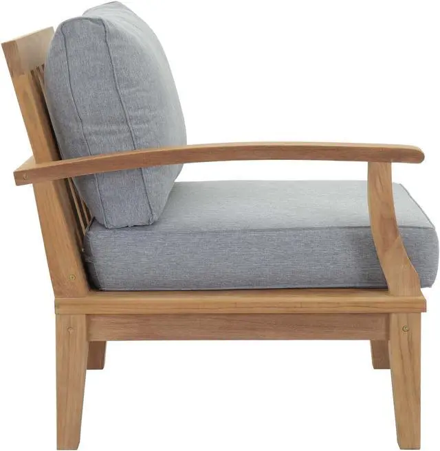 Alt view image 5 of 6 - Marina 7 Piece Outdoor Patio Teak Set - Natural Gray