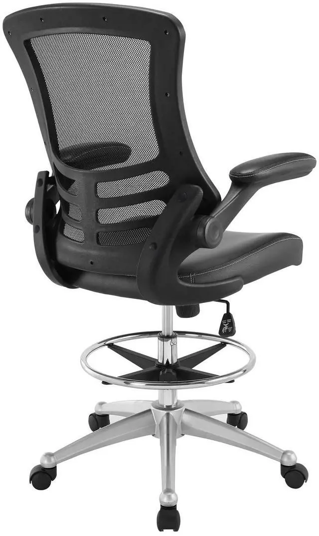 Alt view image 12 of 20 - Attainment Vinyl Drafting Stool in Black