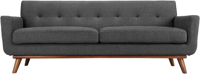 Main image of Engage Upholstered Fabric Sofa - Gray