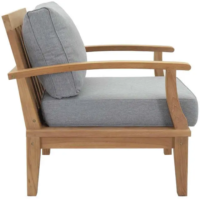 Alt view image 5 of 6 - Marina 3 Piece Outdoor Patio Teak Set - Natural Gray