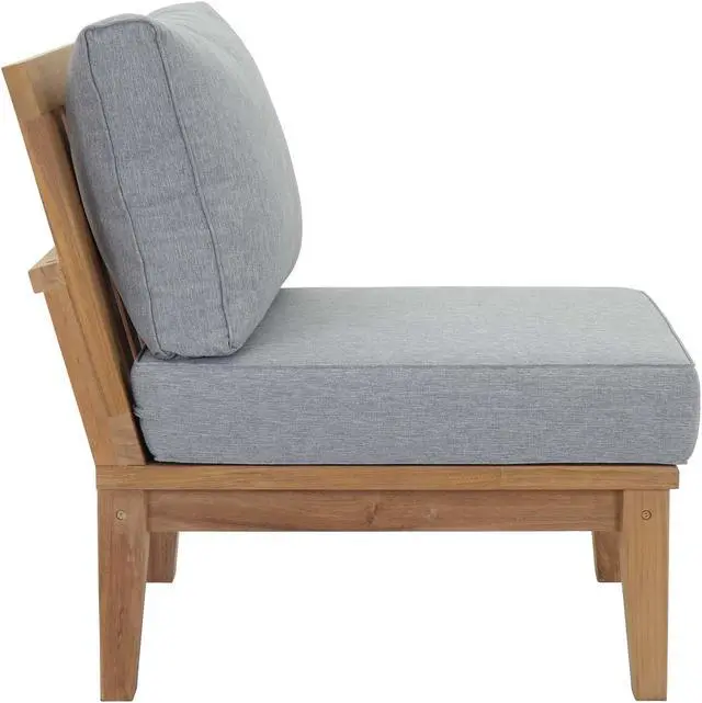 Alt view image 3 of 4 - Marina 2 Piece Outdoor Patio Teak Set - Natural Gray