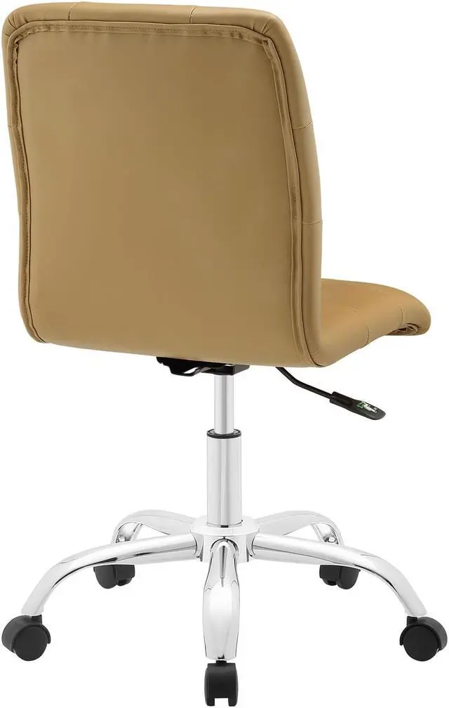 Alt view image 3 of 4 - Prim Armless Mid Back Office Chair - Tan