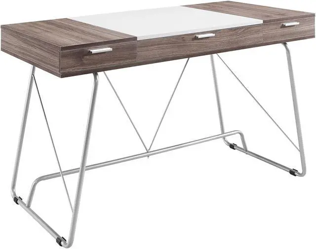 Alt view image 8 of 20 - LexMod Panel Office Desk in Birch