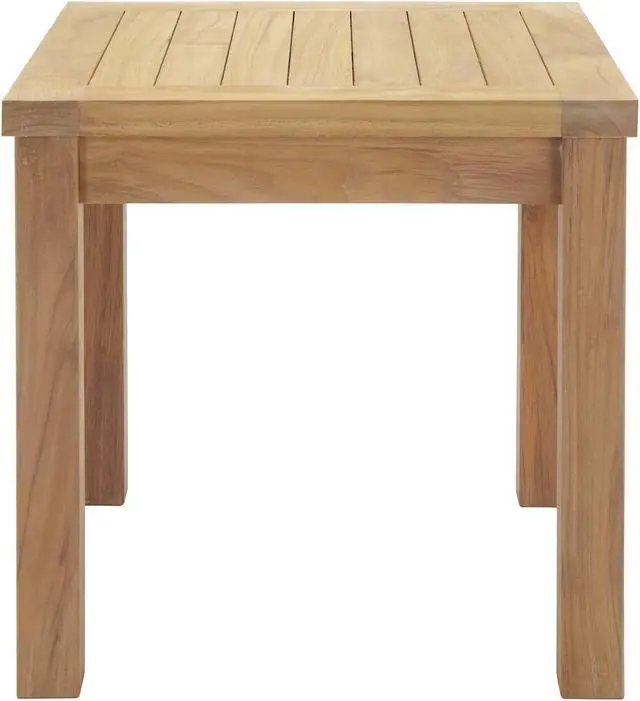 Alt view image 3 of 6 - Marina Outdoor Patio Teak Side Table - Natural