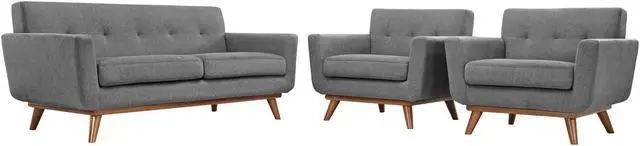 Main image of Engage Armchairs and Loveseat Set of 3 - Expectation Gray
