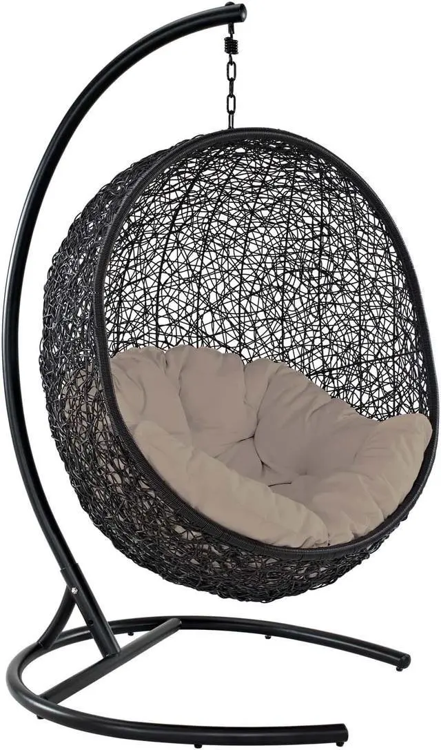 Main image of Encase Swing Outdoor Patio Lounge Chair - Beige