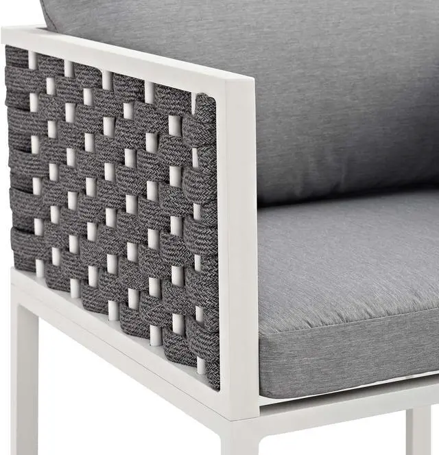 Alt view image 4 of 6 - Stance Outdoor Patio Aluminum Dining Armchair - White Gray