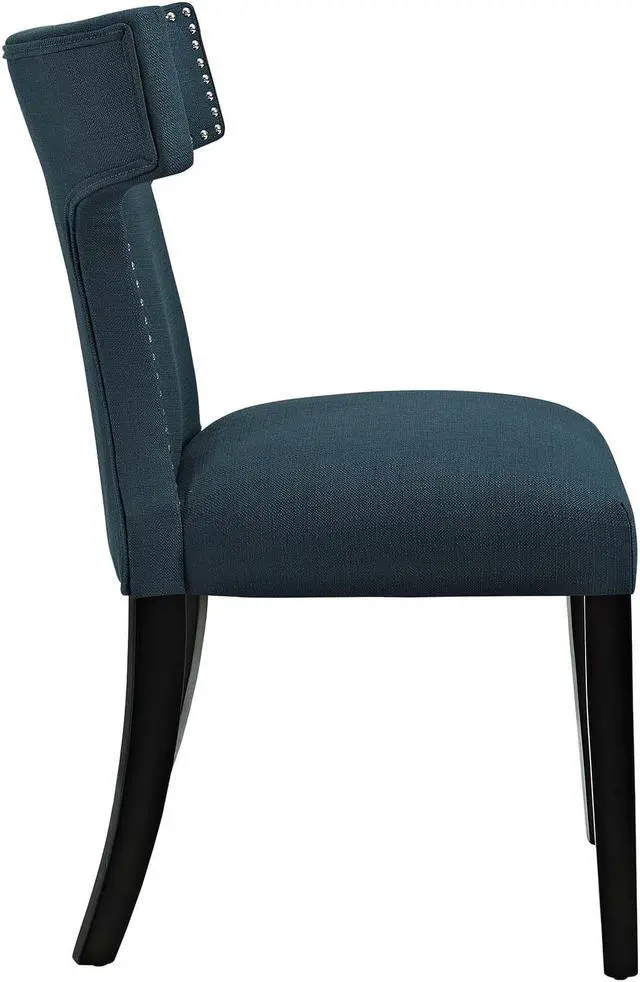 Alt view image 2 of 4 - Curve Fabric Dining Chair - Azure
