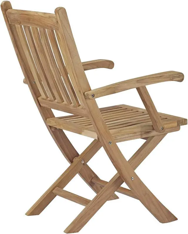 Alt view image 3 of 13 - Marina 7 Piece Outdoor Patio Teak Outdoor Dining Set - Natural