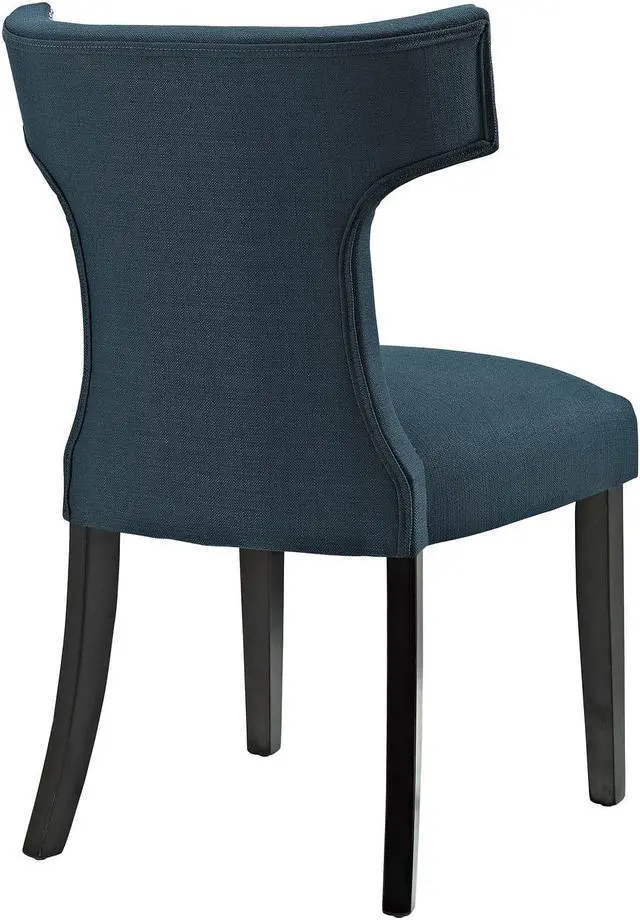 Alt view image 3 of 4 - Curve Fabric Dining Chair - Azure