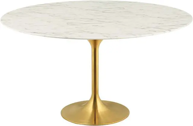 Main image of Lippa 60" Round Dining Table - Gold White