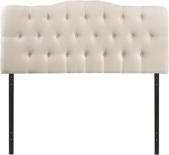 Alt view image 4 of 4 - Annabel King Upholstered Fabric Headboard - Ivory