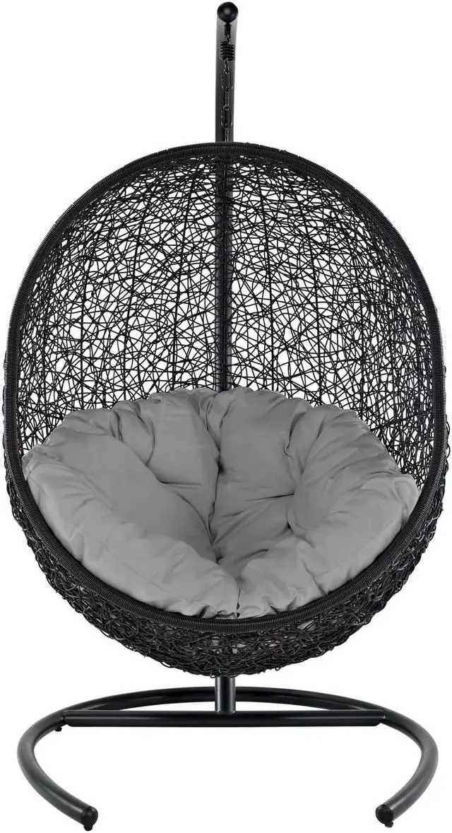 Alt view image 2 of 11 - Encase Swing Outdoor Patio Lounge Chair - Gray
