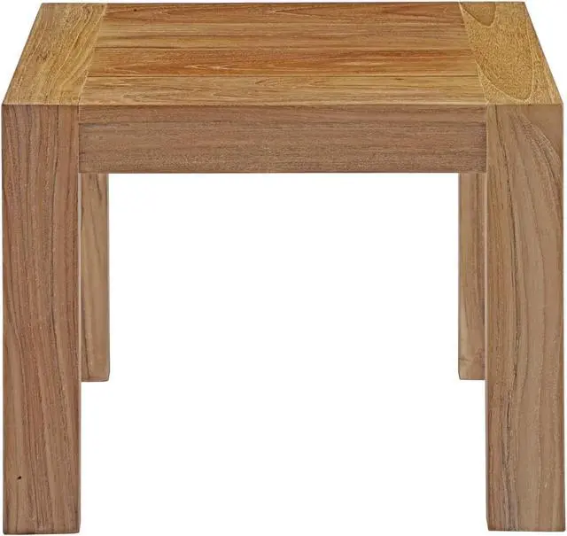 Alt view image 2 of 4 - Upland Outdoor Patio Wood Side Table - Natural