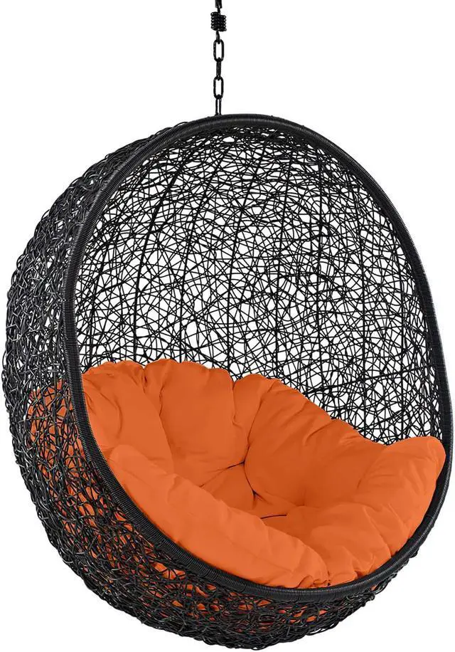 Alt view image 3 of 11 - Encase Swing Outdoor Patio Lounge Chair - Orange